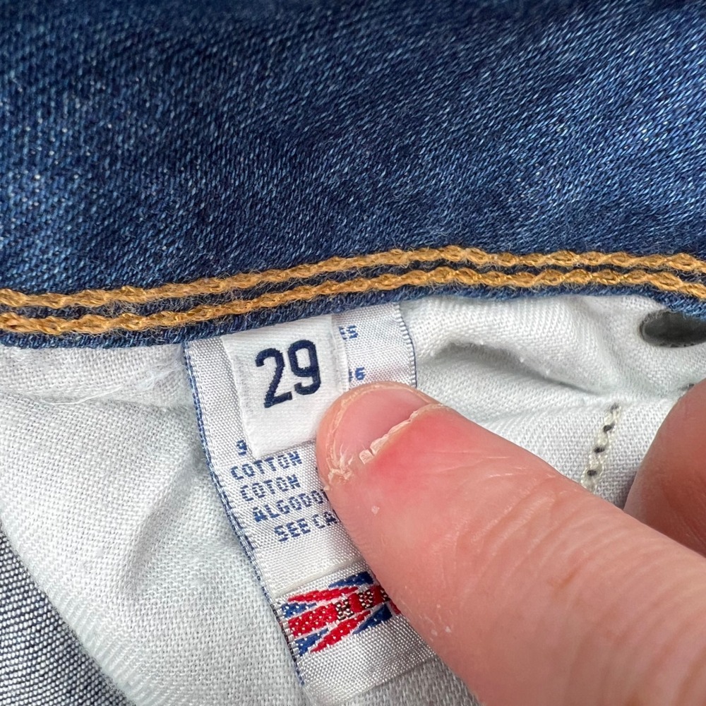 Hudson Beth Baby Bootcut Jeans Womens 29 Blue Solid Stretch‎ Flap Pocket Denim - Picture 13 of 16
